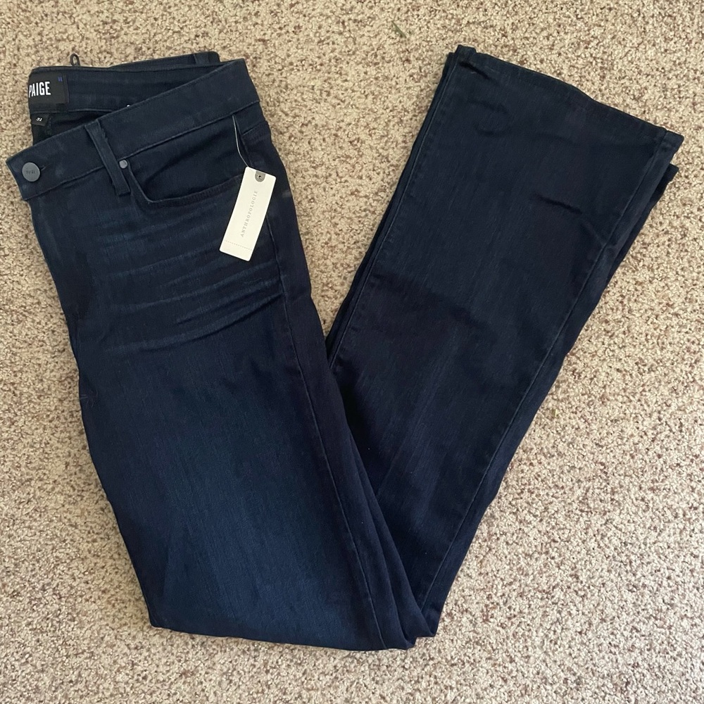 PAIGE Manhattan Mid Rise Slim Boot Jean